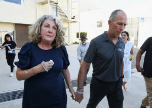 Martin and Debra Robinson, parents of Australian brothers Callum and Jake Robinson, who were killed during a surfing trip in April 2024.