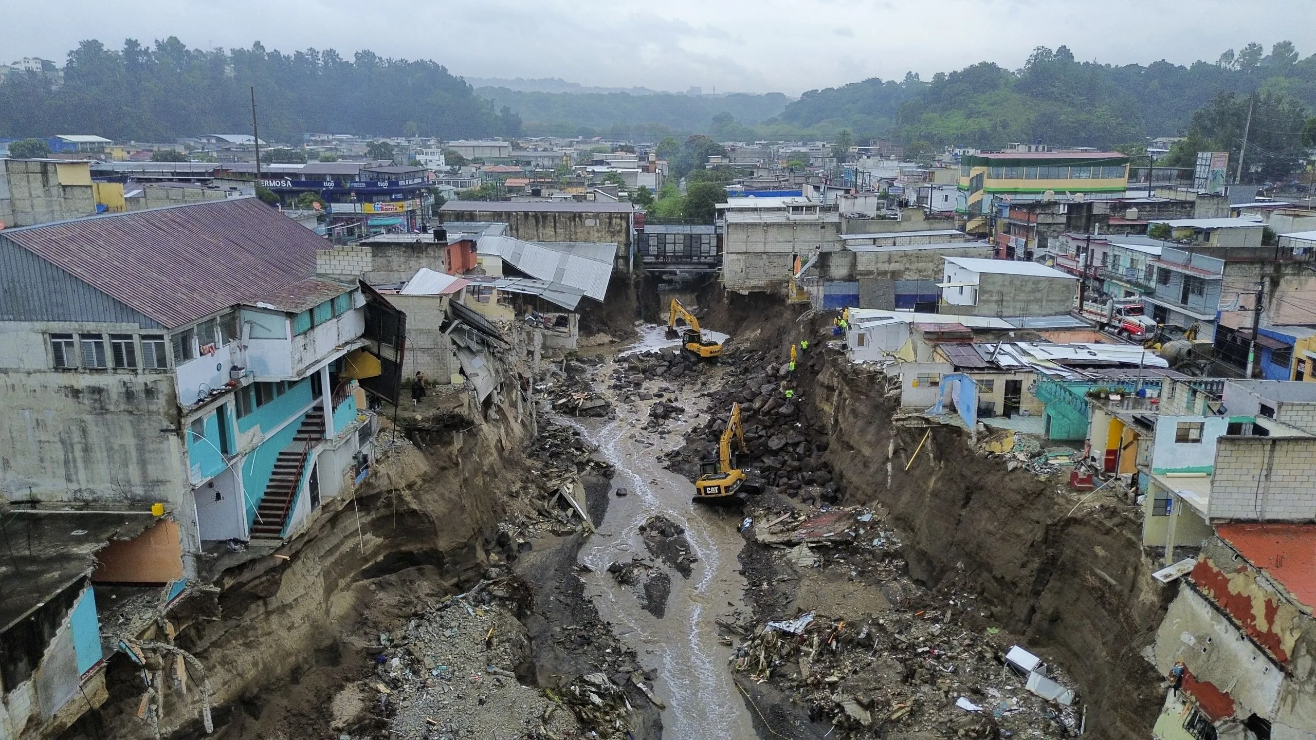 Flooded streets following the arrival of Hurricane Polo in the town of Puerto San Carlos, Baja California Sur, Mexico, on 29 September. The Category 3 storm added to an already busy hurricane season turbo-charged by El Niño.