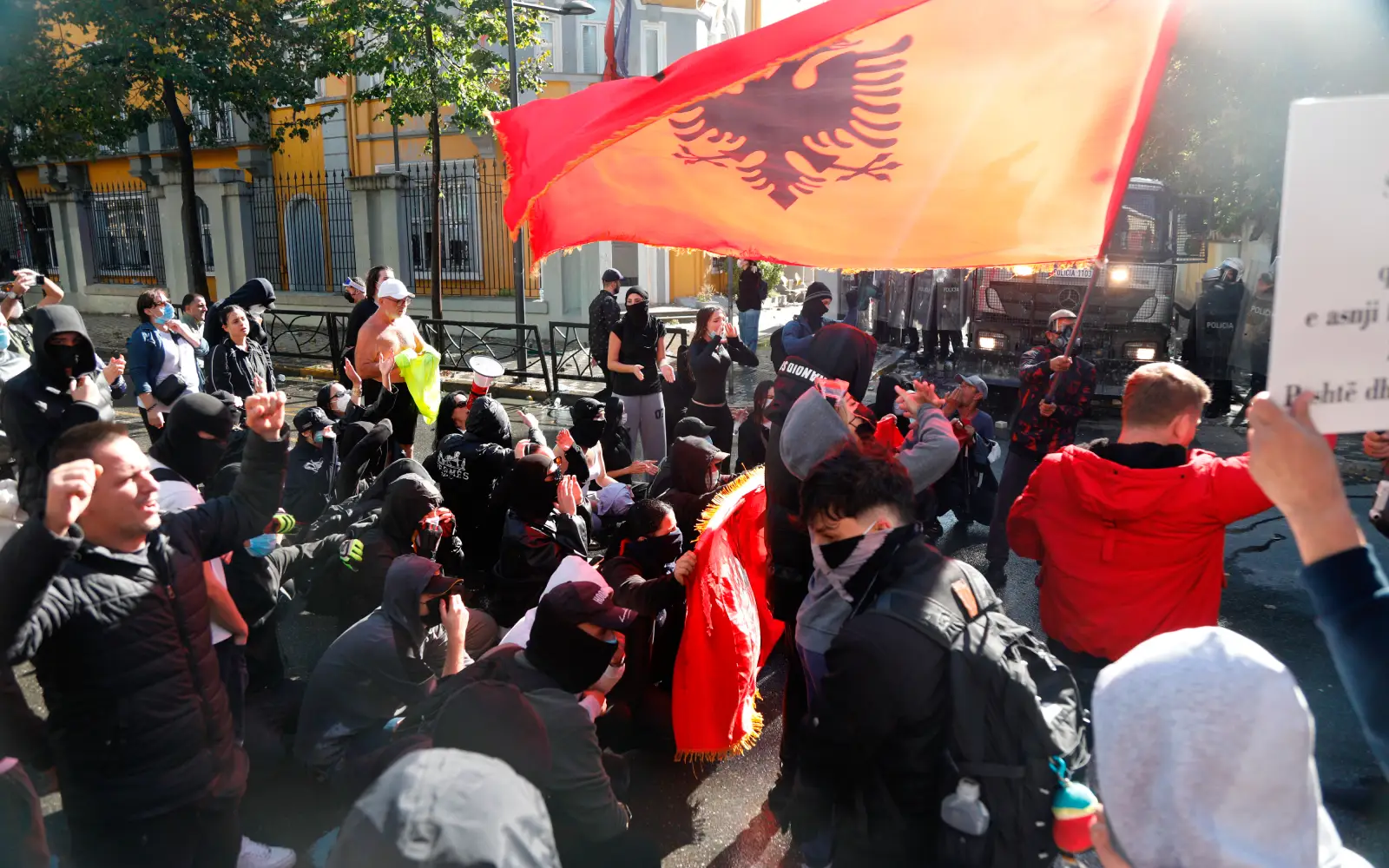 Violence grips Albania as PM refuses to quit.
