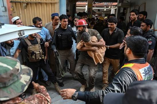 On the ground in Pakistan as school roof collapse kills more than 30 children.